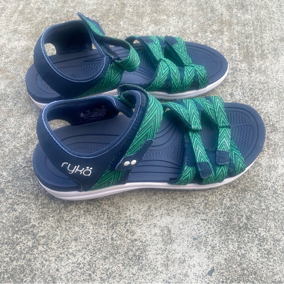 Ryka womens 6M Sandals ankle & toe adjusts hook & loop arch support sling back - Picture 2 of 8